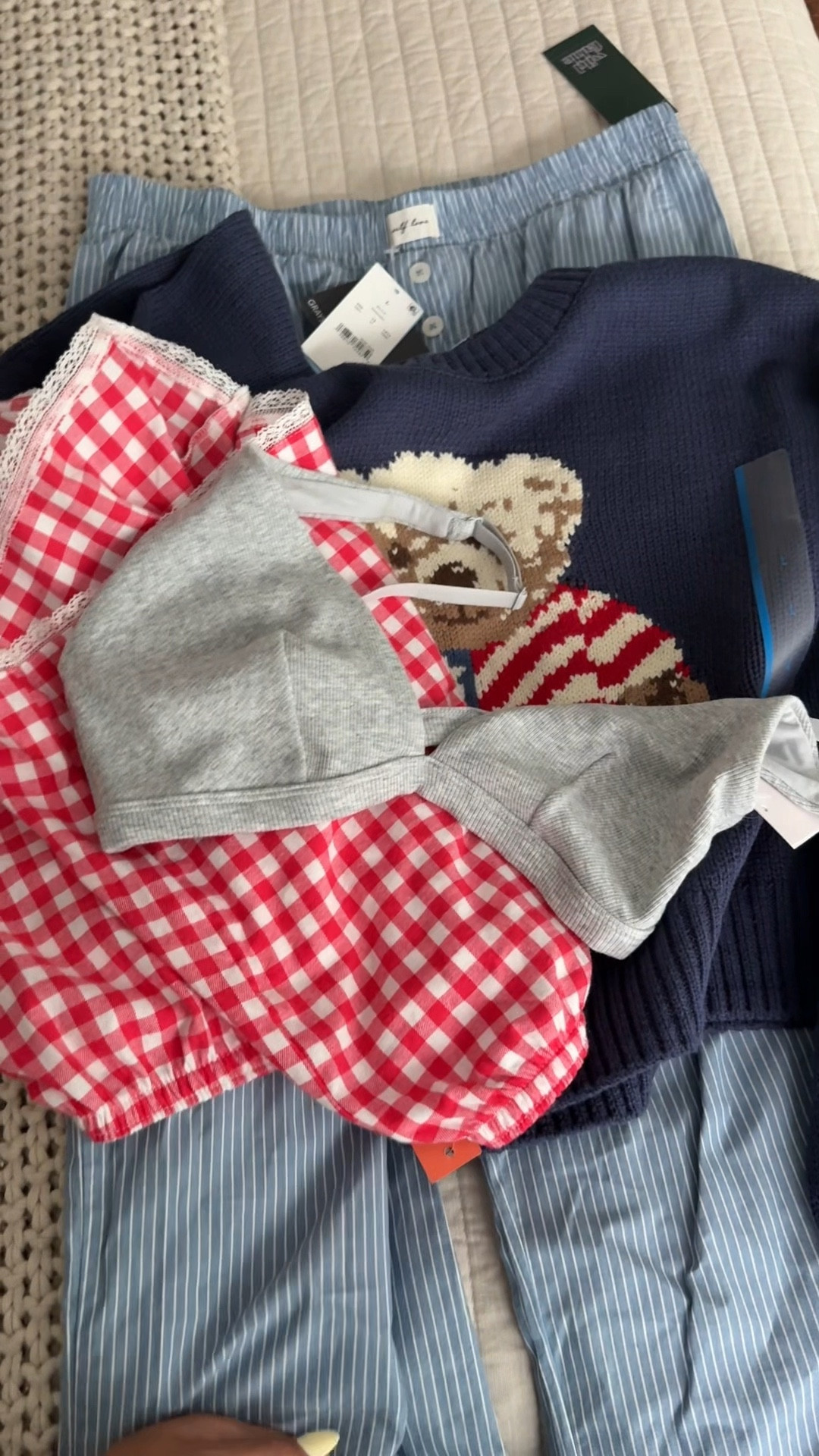 This mini @target haul is my favvv! This sweater is totally giving Ralph’s Lauren and I’m obsessed.  But also these gingham shorts are to die for 
Sizing info
Bear sweater / large 
Gingham boxer pajama shorts / small 
Bralette / medium 
Boxer pants / small 

#LTKFindsUnder50 #LTKU #LTKOver40