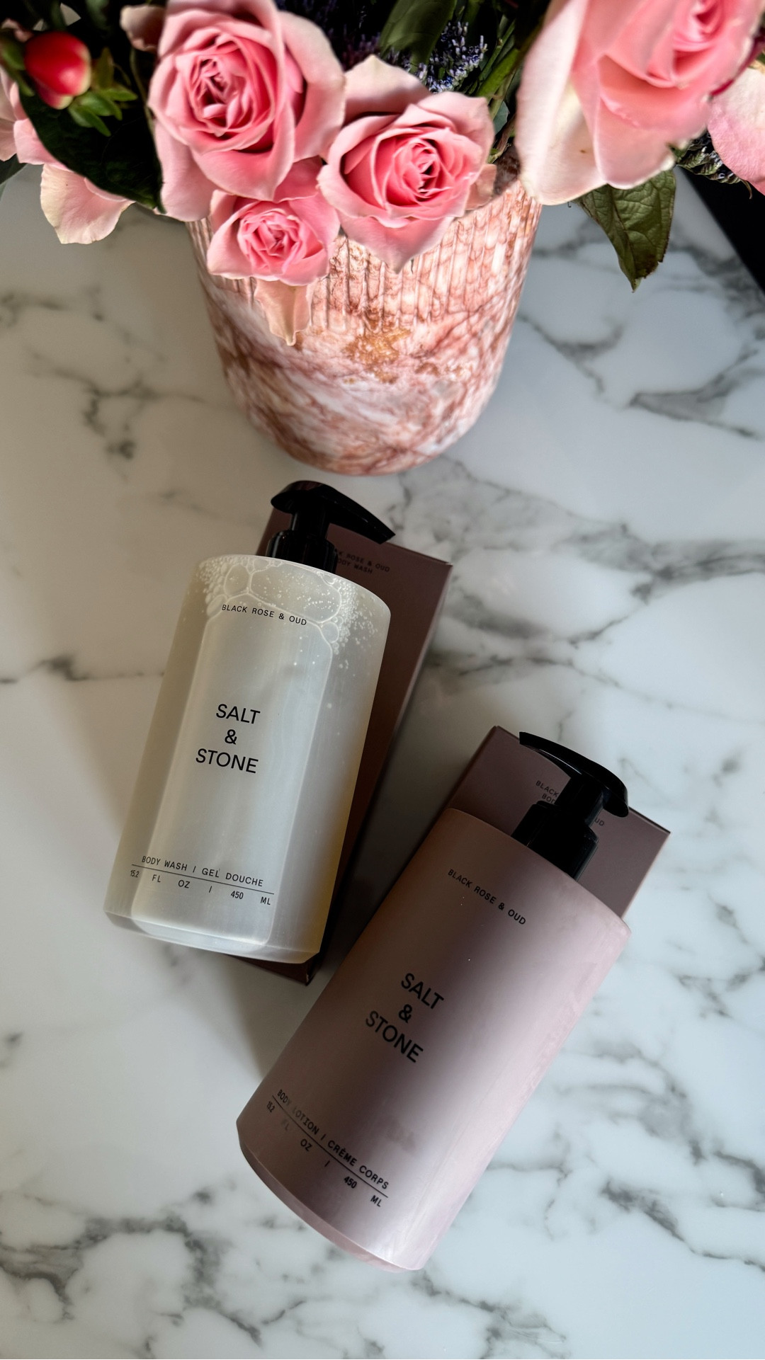 POV: trying a new scent and immediately becoming obsessed.
Picked up the Salt & Stone body wash and lotion in Black Rose & Oud and I’m officially hooked. It’s deep, warm, and slightly floral — notes of black rose, lily of the valley, rich oud, and warm amber that feel a little moody and very chic.  ￼
I’ve always been a Santal girl, so it’s fun switching things up with something darker and a little more mysterious. The kind of scent that lingers on your skin and makes your whole bathroom feel like a spa.
Safe to say this might be my new favorite.

#LTKselfcare #LTKgrwm #LTKBeauty