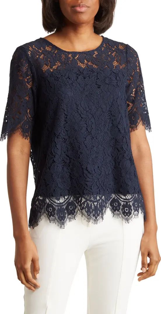 Lace Short Sleeve Blouse | Nordstrom Rack