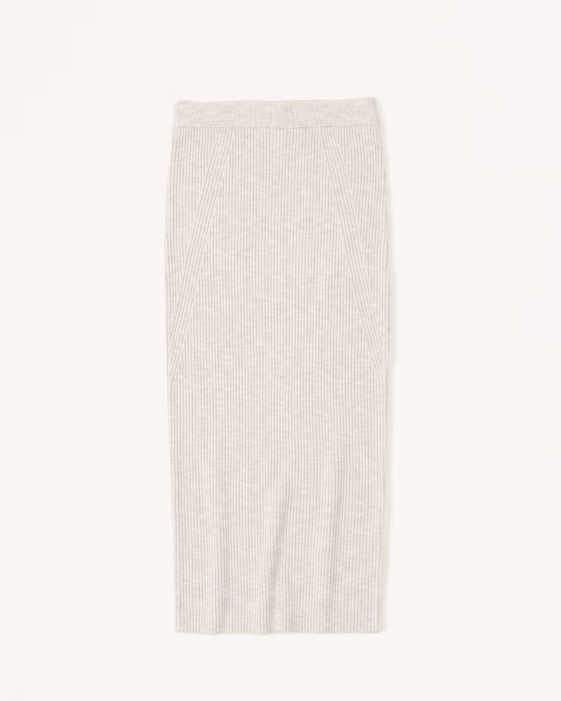 Women's Elevated Ribbed Sweater Midi Skirt | Women's Bottoms | Abercrombie.com | Abercrombie & Fitch (US)