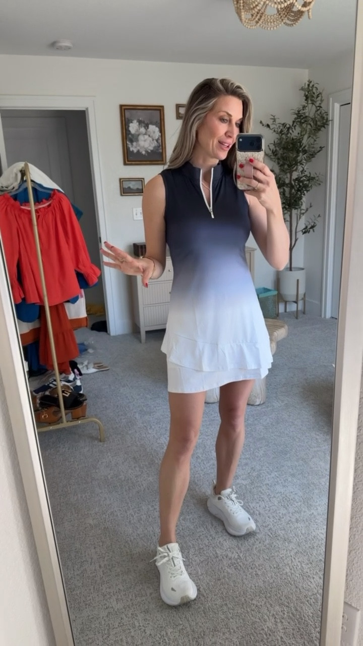 Athletic dress / golf dress with built-in shorts. The perfect sporty summer outfit — comfortable, flattering, and great for golf, tennis, workouts, or everyday athleisure wear

#LTKfitnessgoals #LTKOver40 #LTKActive