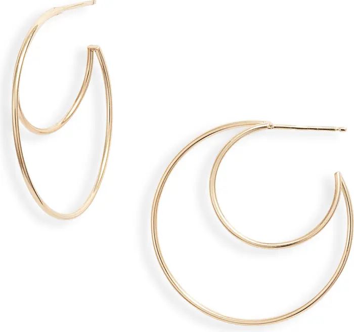 Zoë Chicco Medium Double Wire Hoop Earrings | Nordstrom | Nordstrom