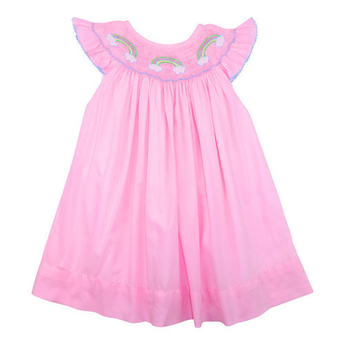Pink And Blue Smocked Rainbow Dress | Cecil and Lou