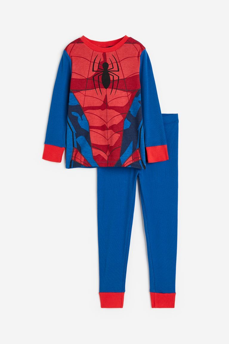 Jersey Pajamas - Blue/Spider-Man - Kids | H&M US | H&M (US + CA)