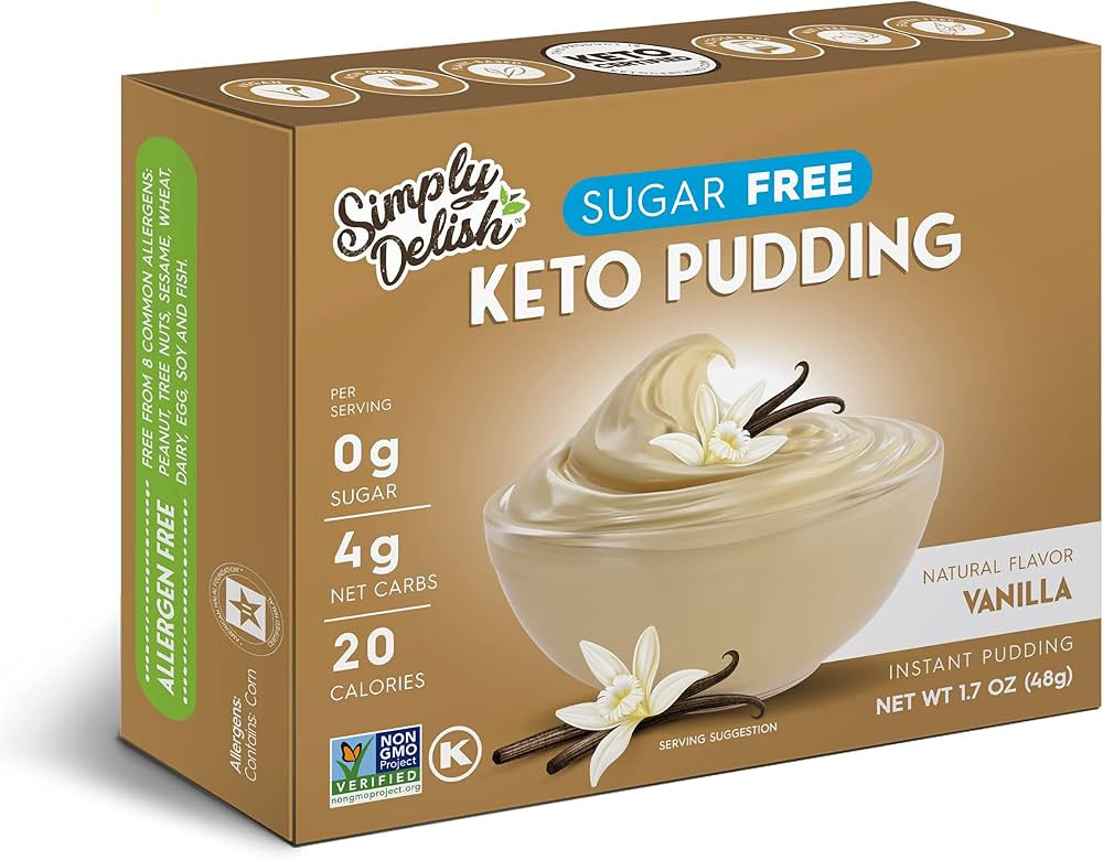 Simply Delish Sugar-Free Pudding Mix and Pie Filling - Vanilla Flavor - 48 gr - Vegan, Gluten Fre... | Amazon (CA)