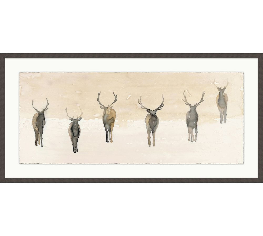Approaching Herd Framed Print | Pottery Barn (US)