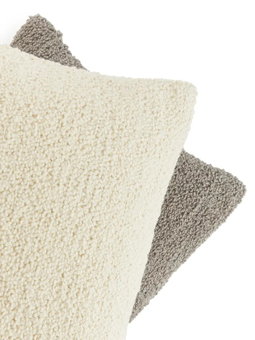 Handwoven Wool Cushion Cover - Beige - ARKET FR | ARKET (US&UK)