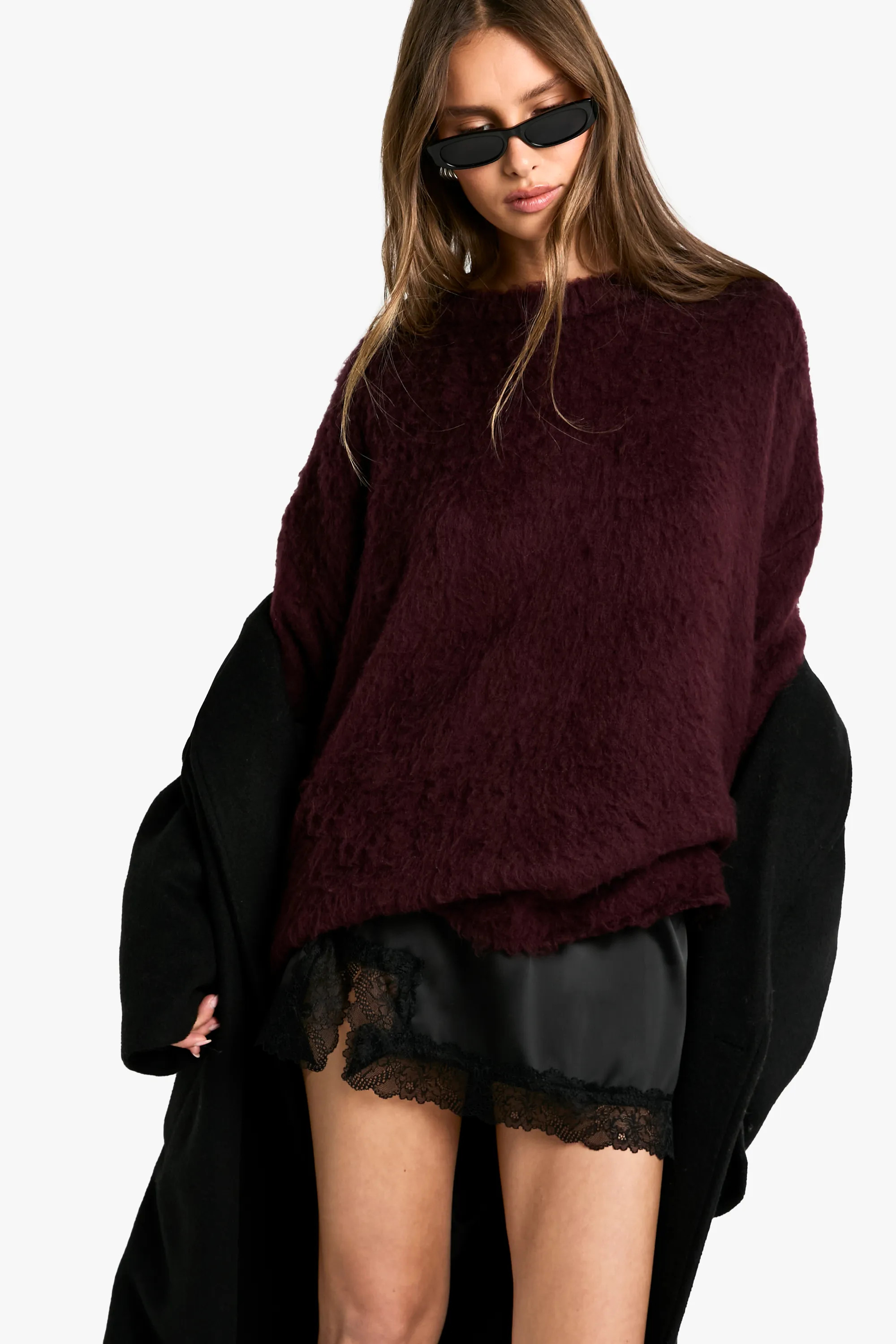 Satin Lace Trim Mini Skirt | Boohoo.com (UK & IE)