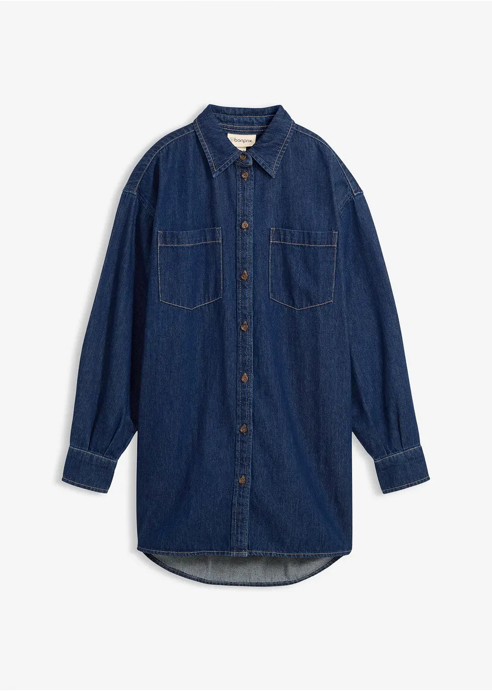 Camicia di jeans oversize in denim robusto di puro cotone | Bonprix IT