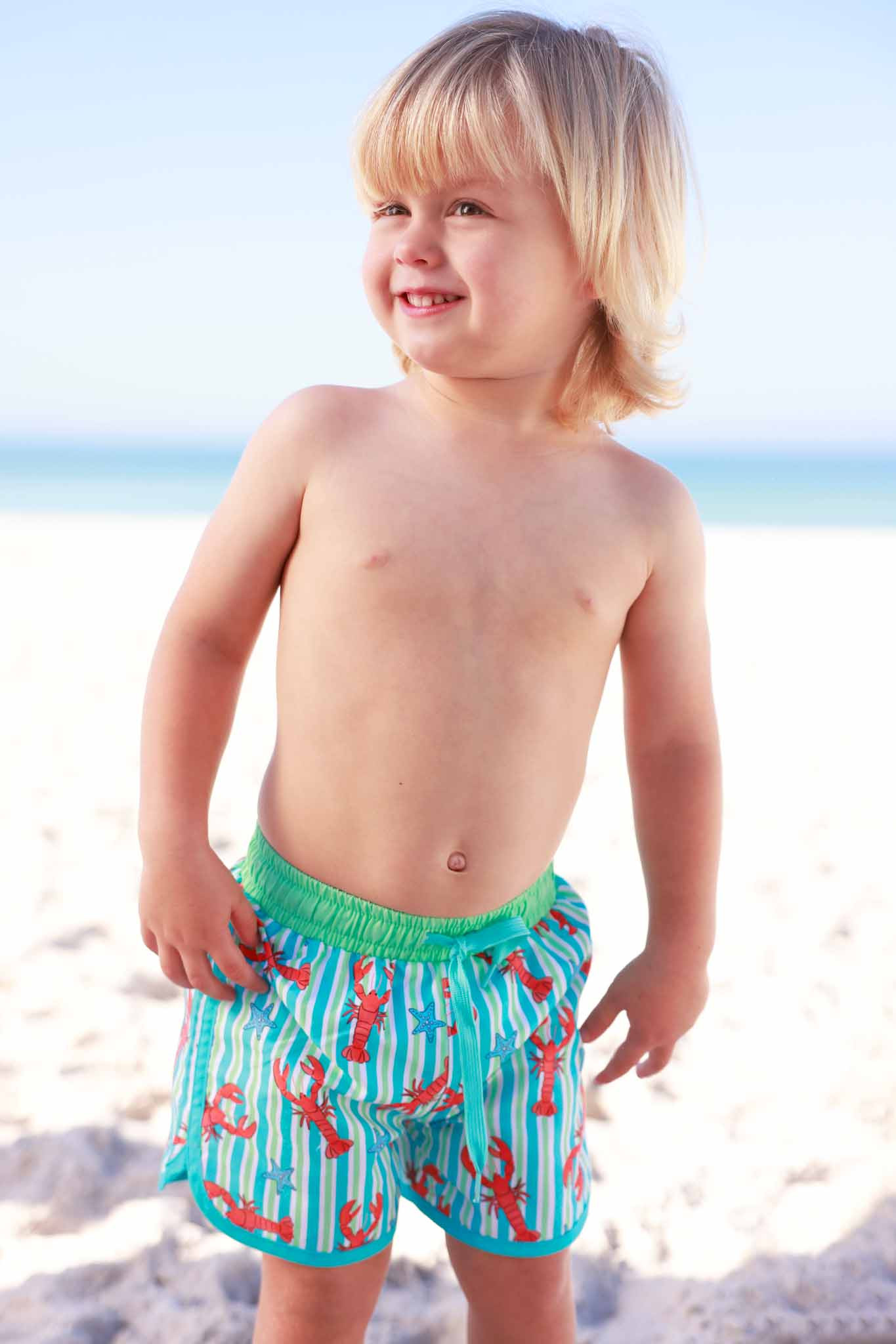 Boy's Swim Trunks | Pinch Me Blue | Caden Lane