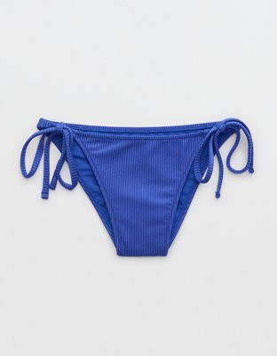 Aerie Shine Rib Cheekiest Tie Bikini Bottom | Aerie