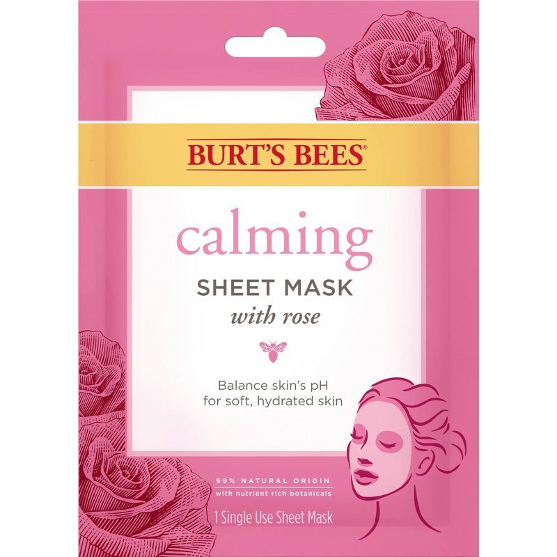 Burt's Bees Calming Rose Sheet Mask - 1pc | Target