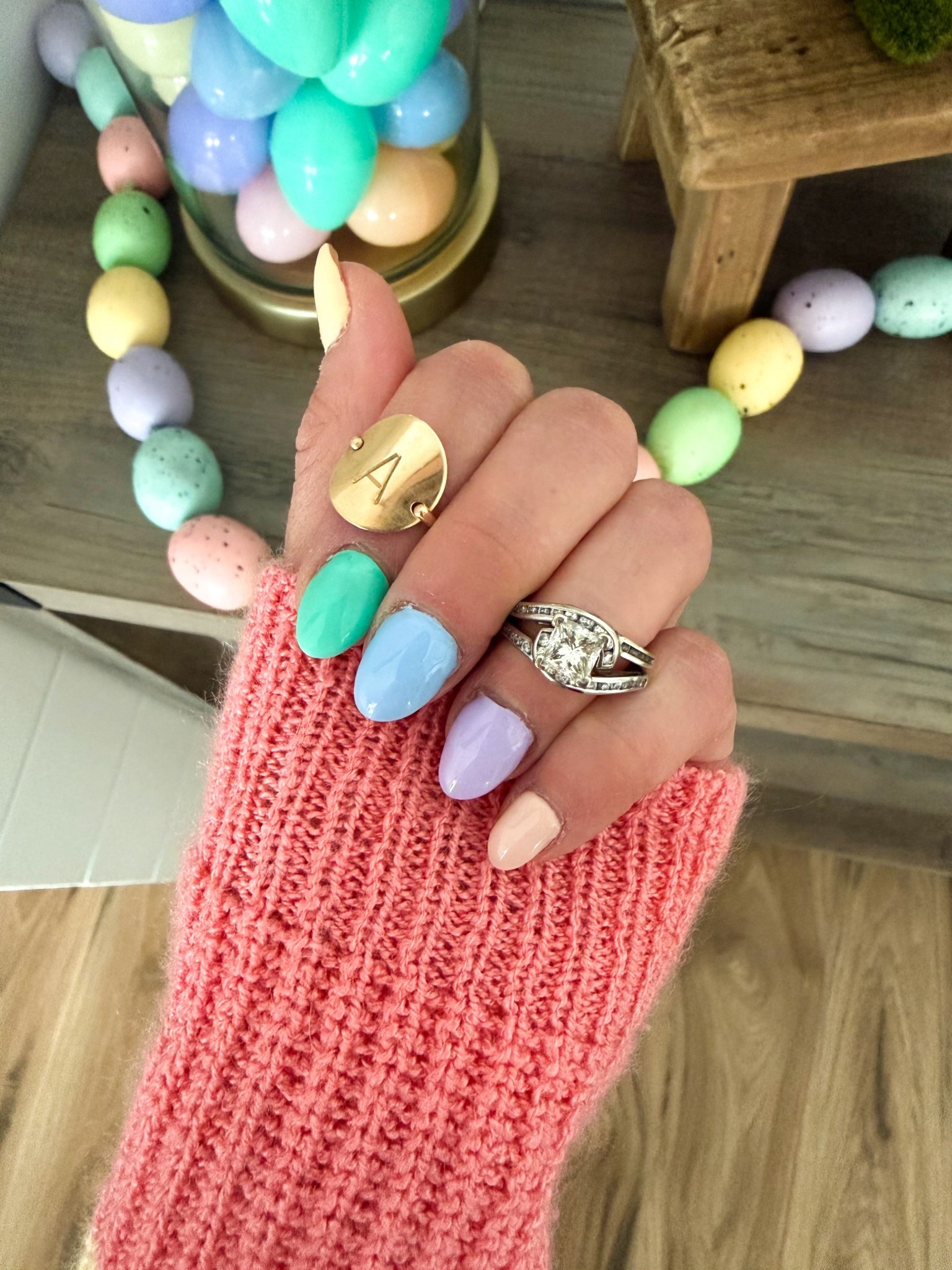 Pastel nails for spring 

Initial ring, nail inspo, spring nails, Easter nails 

#LTKSeasonal