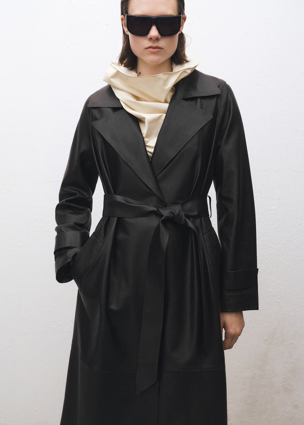 Leather trench coat with belt - Women | MANGO USA | Mango (US/MX/AU)