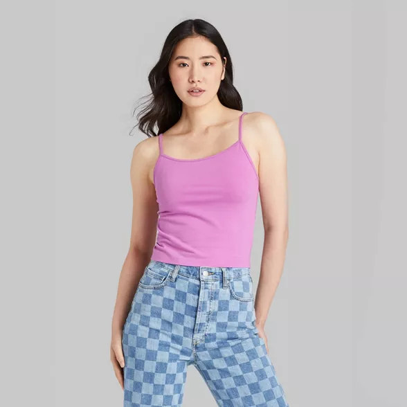 Women's Slim Fit Cropped Cami Tank Top - Wild Fable™ | Target