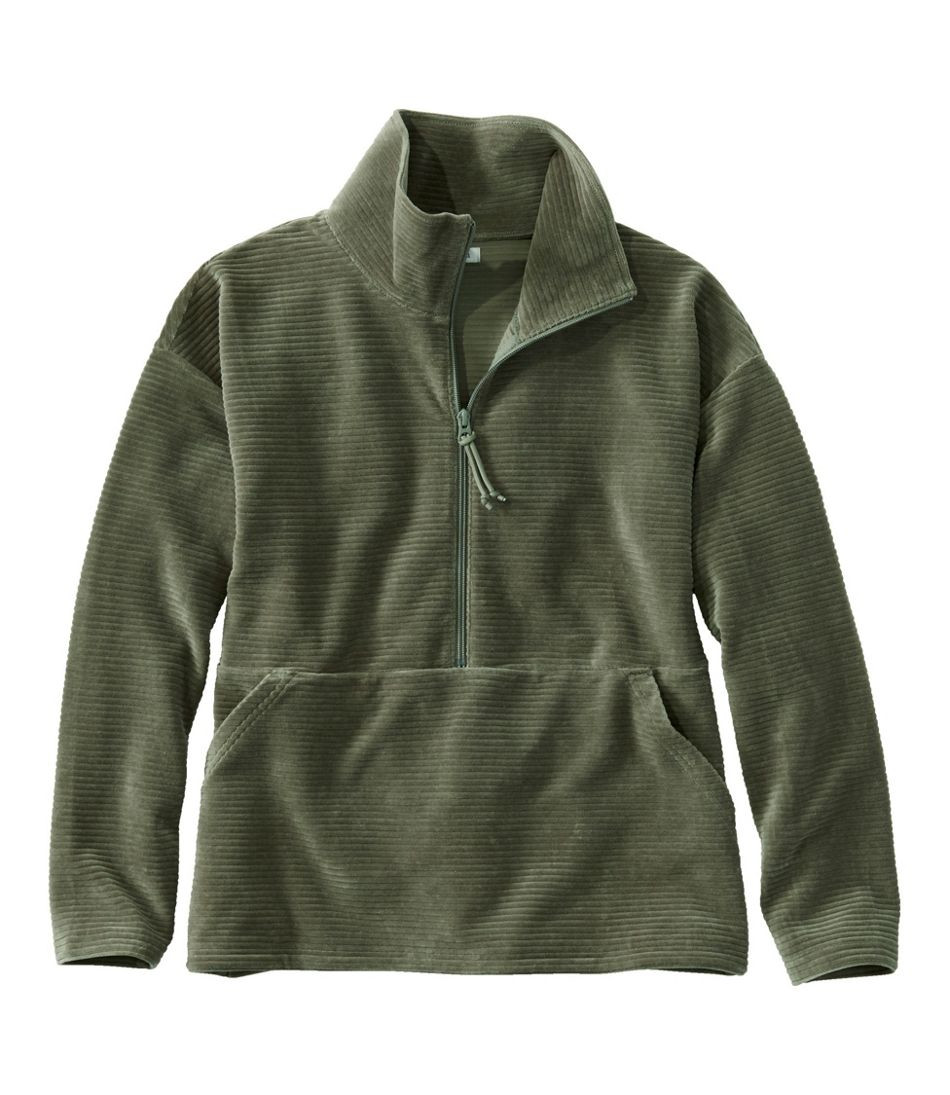 Women's Soft Stretch Corduroy Pullover, Half-Zip | L.L. Bean