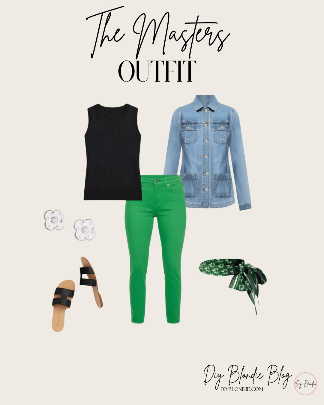 Another Masters-ready look that’s equal parts cute + practical 💚⛳️

I love how these green pants instantly make a statement, and pairing them with a simple black tank keeps it classic and flattering. Add a lightweight denim jacket for those cooler morning tee times, comfy sandals for walking, and a fun printed headband to pull it all together ✨

This is one of those outfits you can wear all day—from the course to dinner after—and still feel put together!

Everything is linked for you here 🤍
 

 #LTKOver40 #LTKMidsize #LTKTall