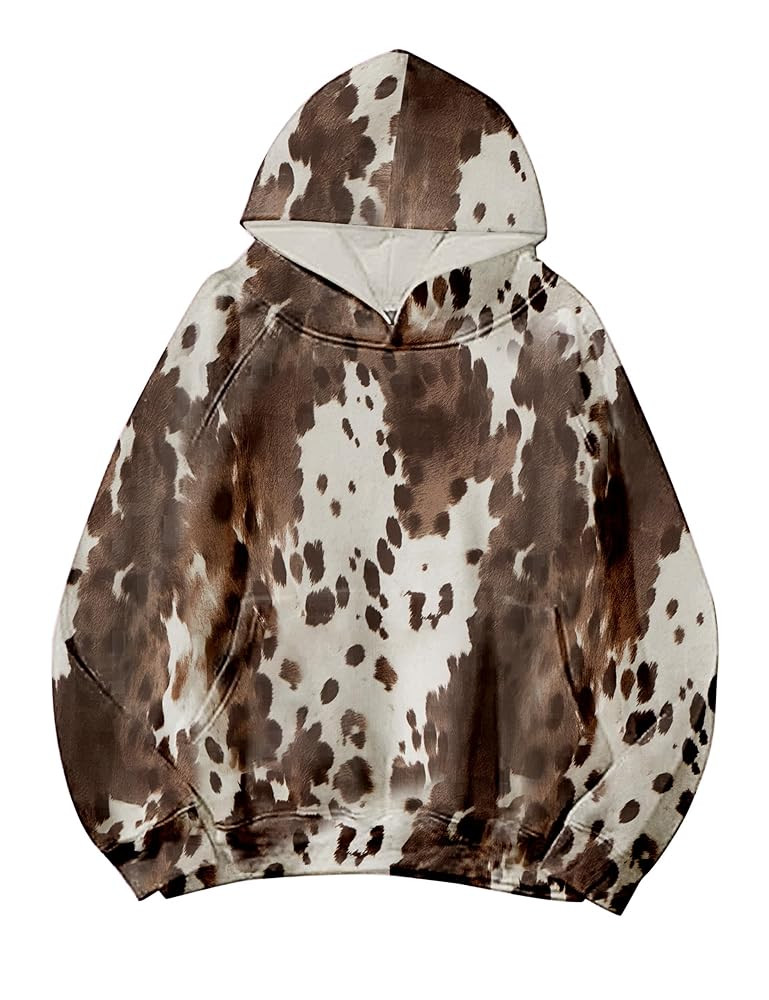 Lauweion Women Solid Basic Fleece Letter Loose Hoodie Sweatshirt Long Sleeve Kangaroo Pocket Drop... | Amazon (US)