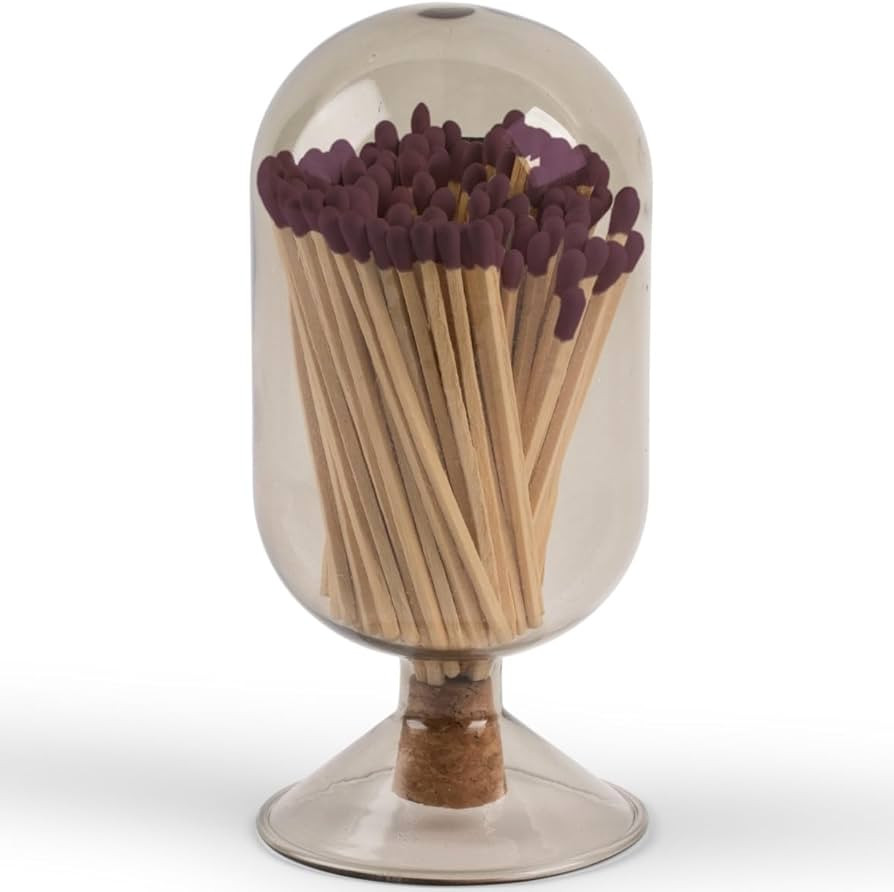 Matches in a Jar with Striker - Glass Match Cloche. Long Matches for Candles, Cute Matches, Bath ... | Amazon (US)