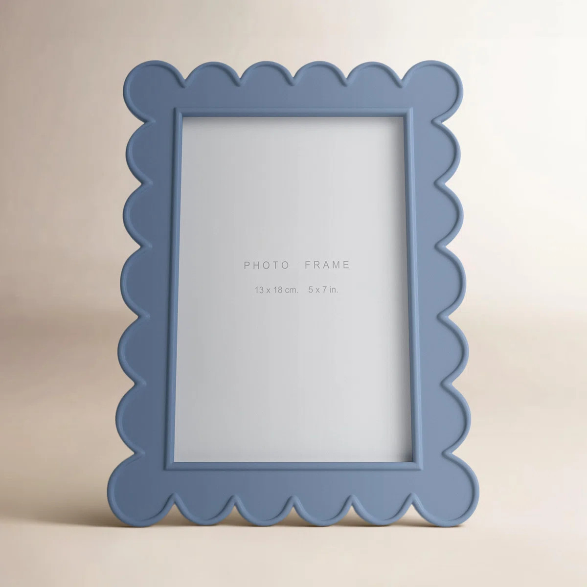 Decorative Resin Photo Frame with Scalloped Edges and Glass Front, Classic Rectangular Design, Bu... | Wayfair North America