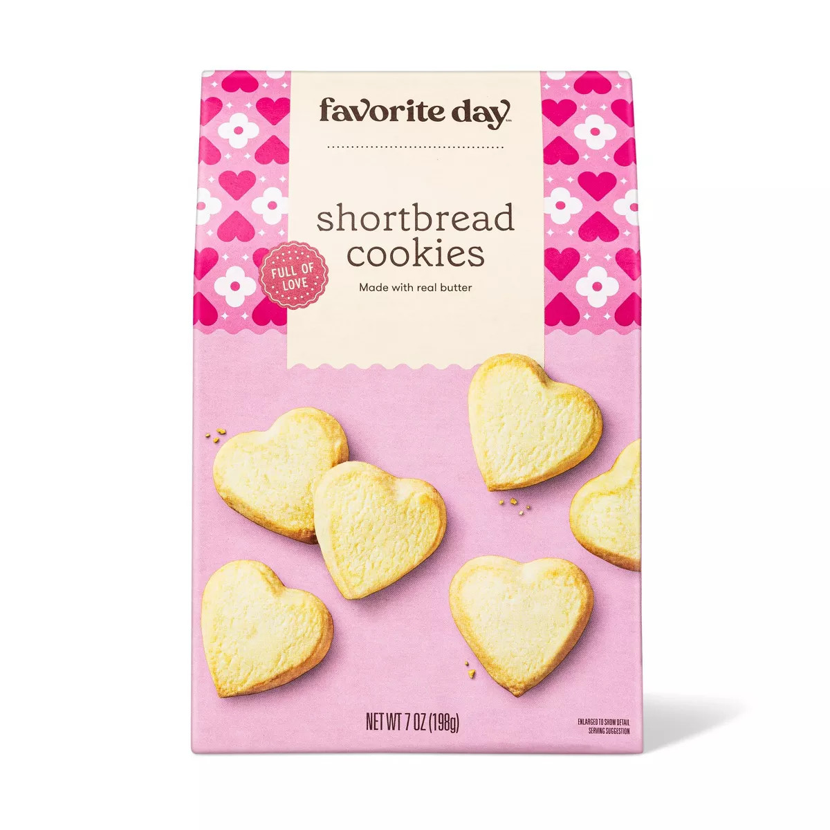 Valentine's Heart Shaped Pure Butter Shortbread - 7oz - Favorite Day™ | Target