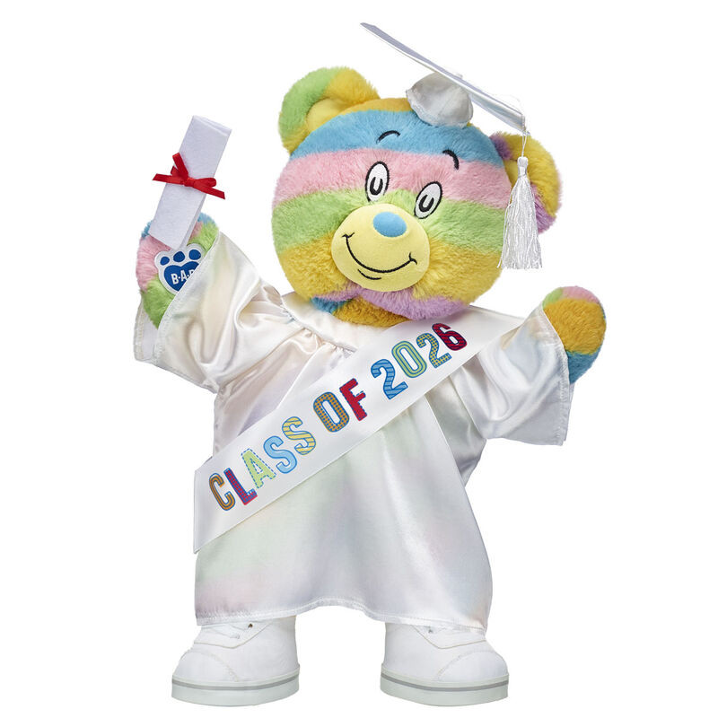 Oh, the Places You'll Go! Teddy Bear White Graduation Gown Gift Set | Build-A-Bear Workshop