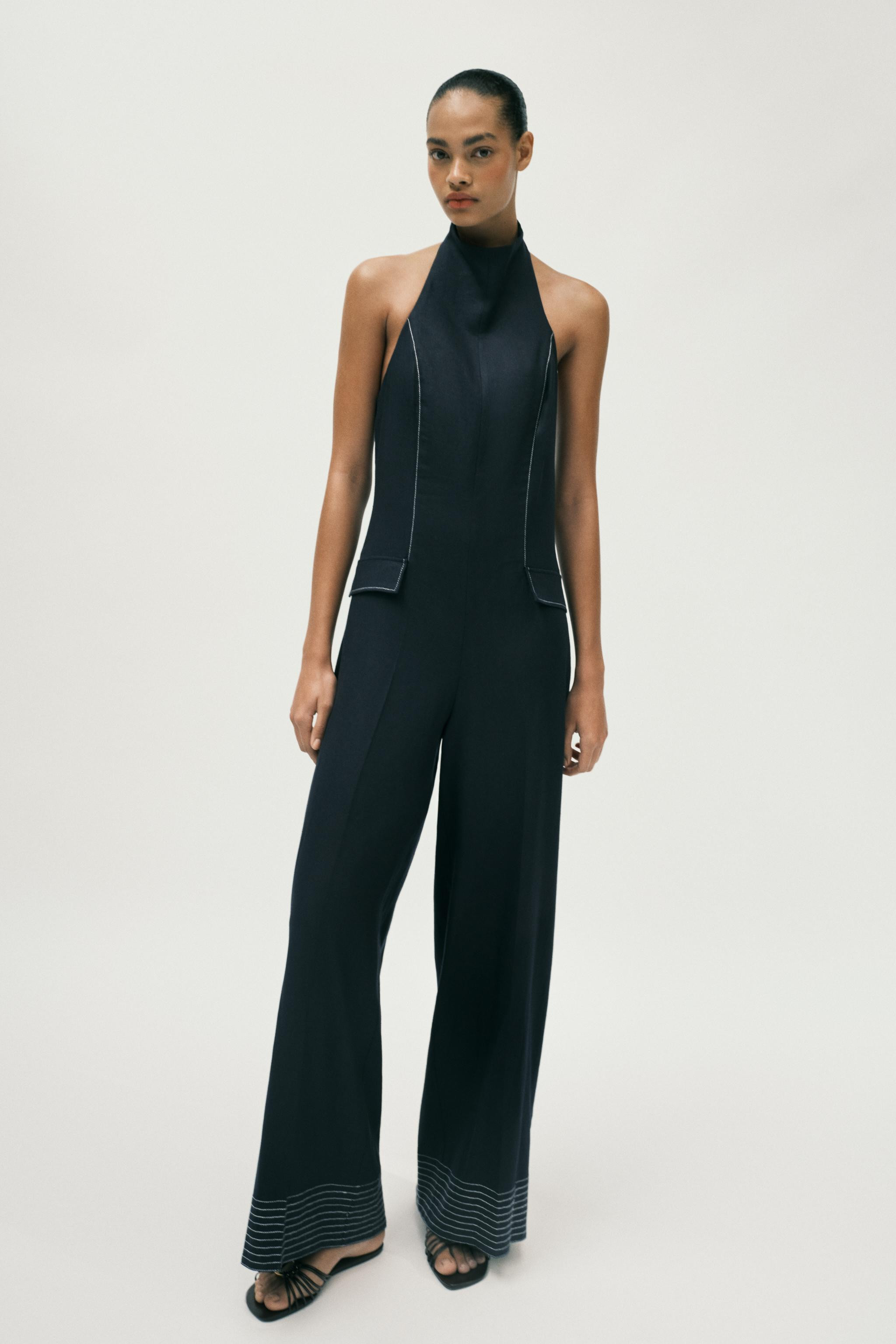 POPLIN GODET MIDI DRESS | Zara US