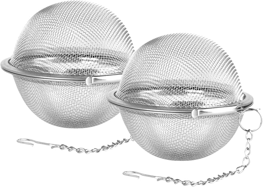 Fu Store 2pcs Stainless Steel Mesh Tea Ball 2.7 inches Tea Strainers Tea Infuser Strainer Filters... | Amazon (US)
