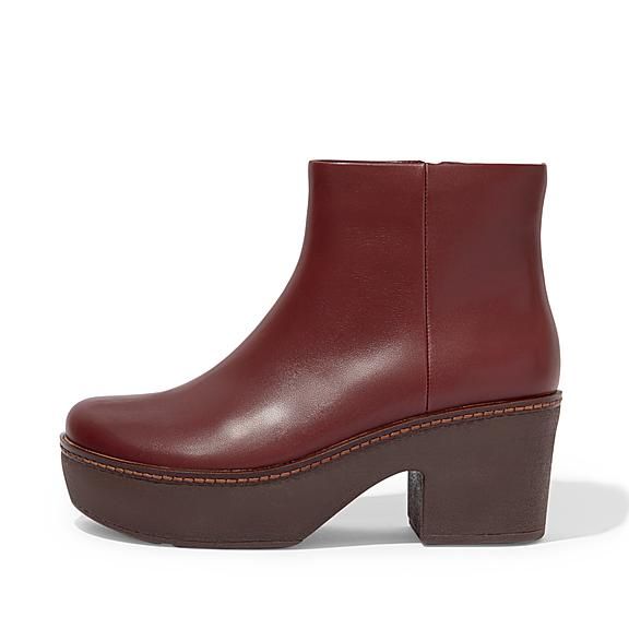 Leather Platform Ankle Boots | FitFlop (US)