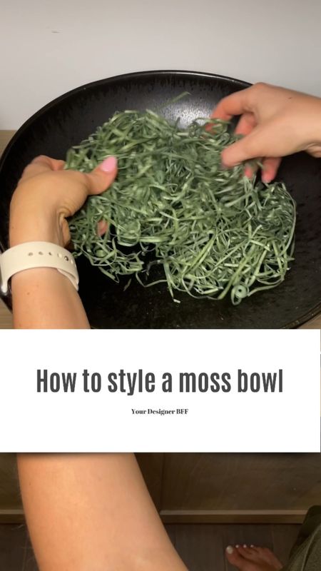 Style a moss bowl with me faux plants 