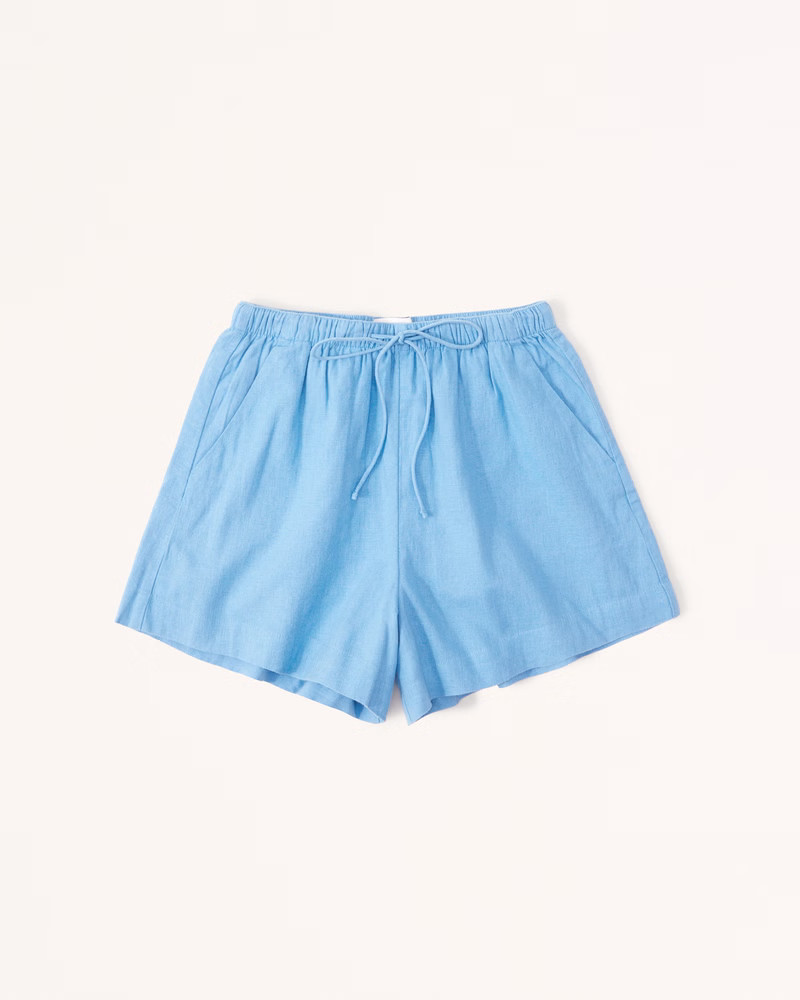 Linen-Blend Pull-On Short | Abercrombie & Fitch (US)