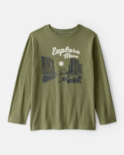 Green - Boys Explore Long-Sleeve Graphic Tee - Green, Selected | Carter's Inc