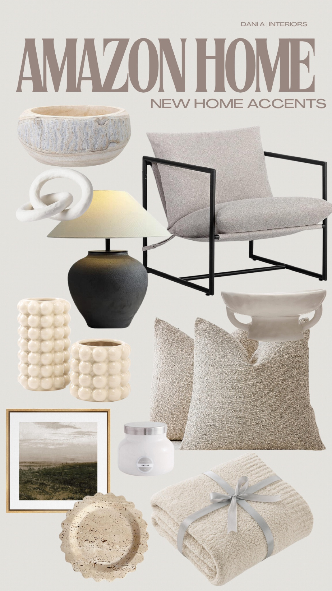 New Amazon home accents — ✨ elevated neutral finds for the home, cozy sling chair, neutral pillow covers, designer lamp, bubble vases + landscape art 

#LTKstyletip #LTKfindsunder100 #LTKhome