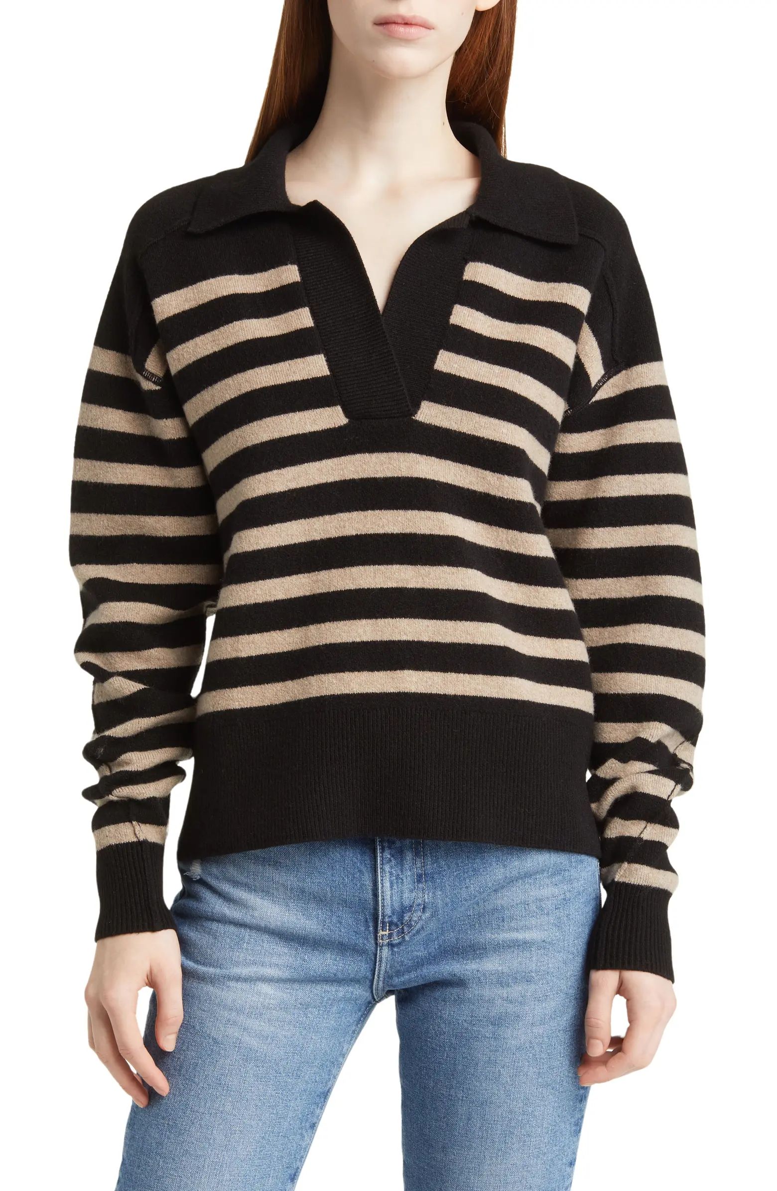 Bridget Stripe Polo Sweater | Nordstrom