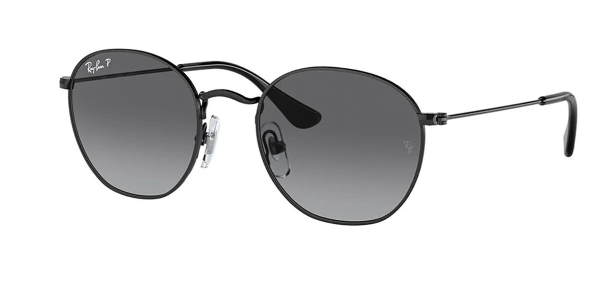 Ray-Ban Kids RJ9572S Junior Rob Kids Asian Fit Polarized 287/T3 Kids' Sunglasses Black Size 48 | SmartBuyGlasses Global