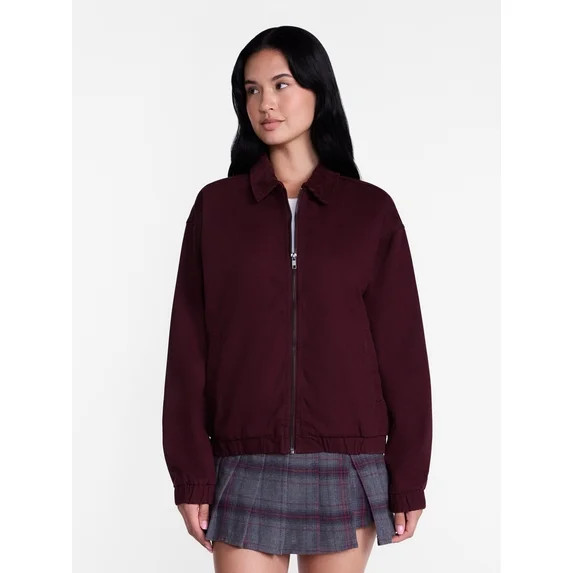 Madden NYC Women's Cotton Twill Bomber Jacket, Sizes XXS-XXL | Walmart (US)