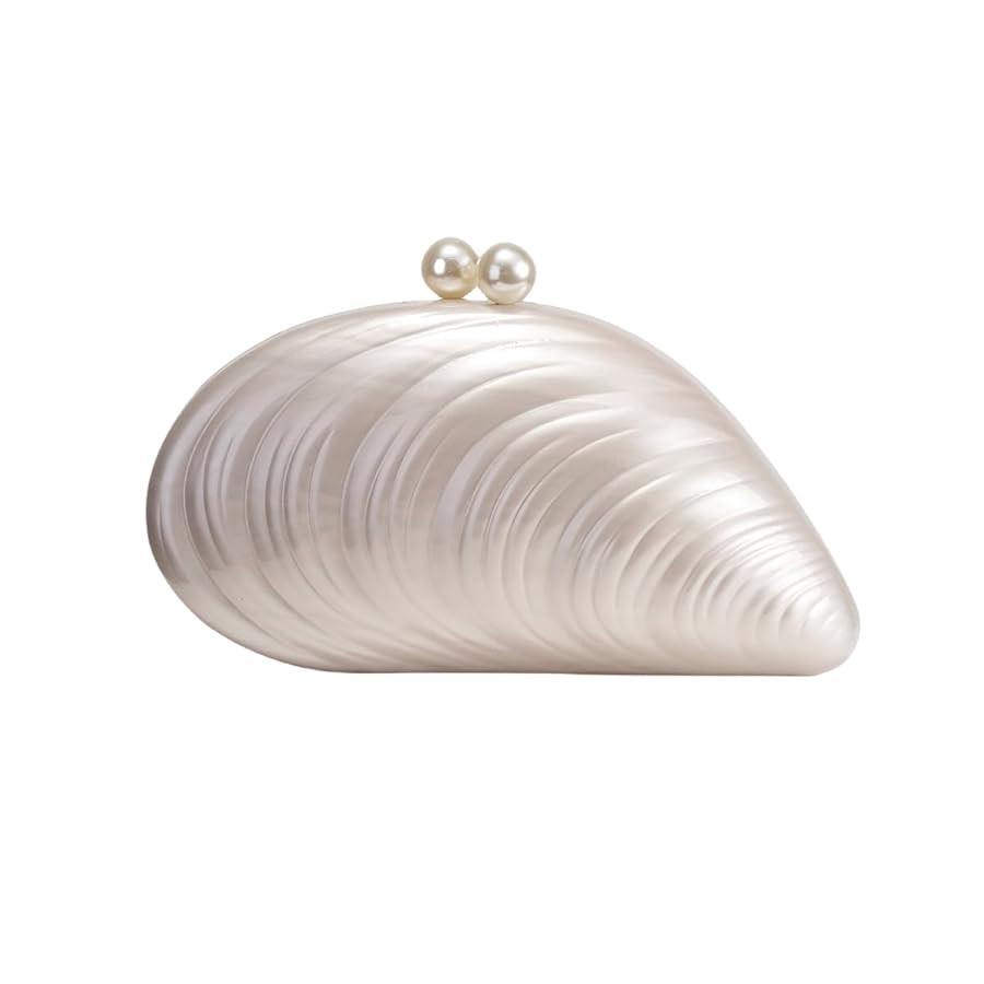 UMREN Seashell Chain Shoulder Bag for Women Acrylic Evening Clutch Bag Glitter Marble Purse Handb... | Amazon (US)