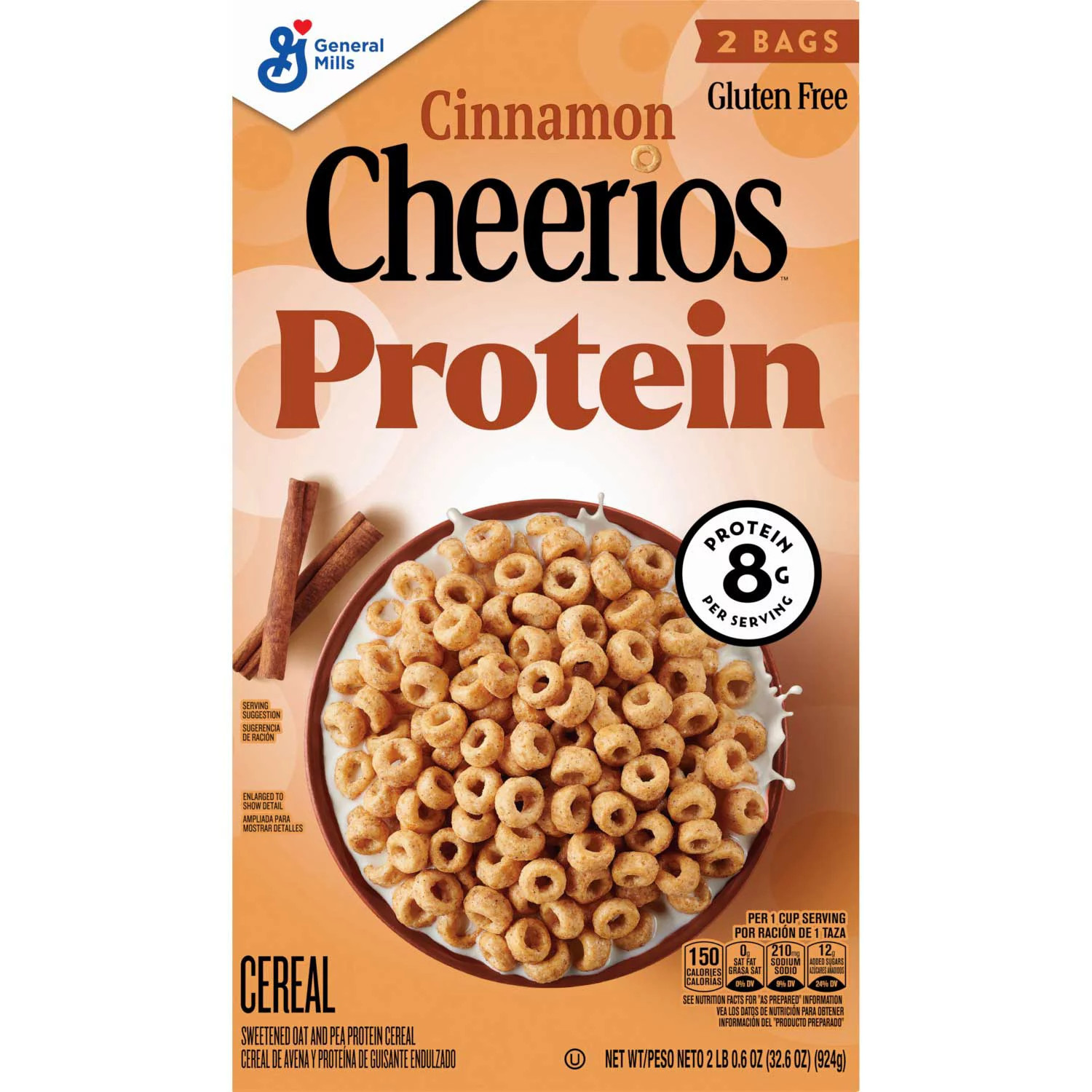 Cheerios Protein Cinnamon Cereal, 32.6 oz | Sam's Club