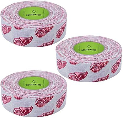 Renfrew 3 Pack Team Hockey Stick Blade Shaft Bat Sports Tape (Detroit Redwings) | Amazon (US)