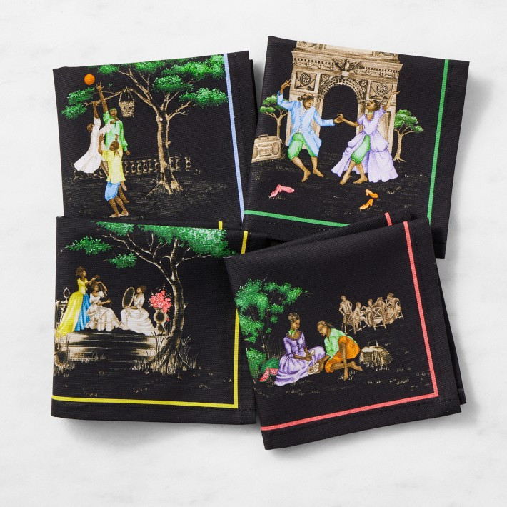 Sheila Bridges x Williams Sonoma  Harlem Toile Cocktail Napkins, Set of 4 | Williams-Sonoma