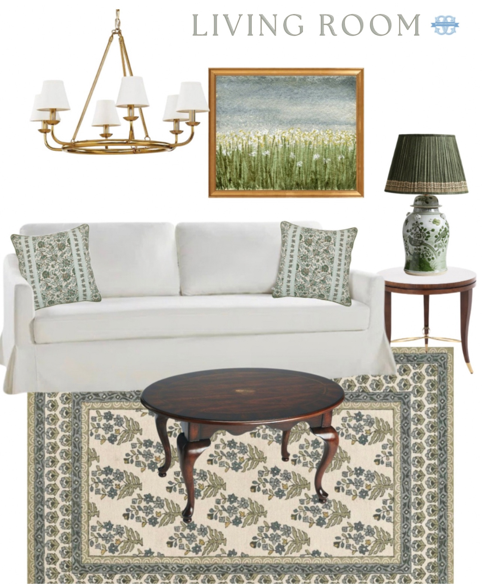 Traditional green living room inspo💚

Home Decor, Grandmillennial, Slipcover Sofa, Coffee Table, Living Room Decor, Rug, Lamp

#LTKhome