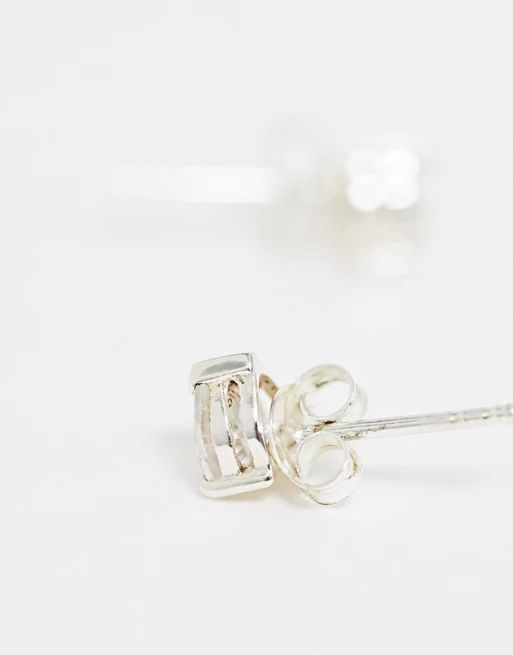 ASOS DESIGN sterling silver stud earrings with crystal heart | ASOS US