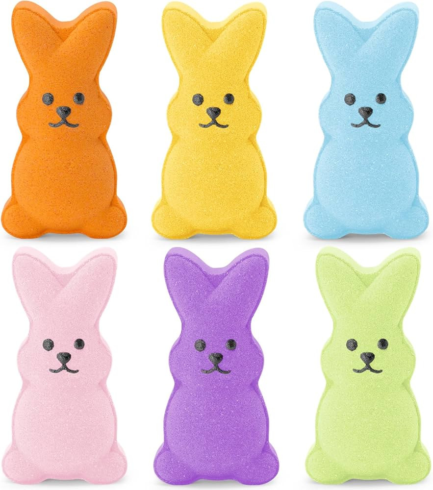 Distaratie 6 Pack Easter Bath Bombs Bunny Bubble Bath Bomb for Adults Boys Girls Moisturizing SPA... | Amazon (US)