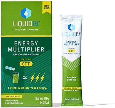 Liquid I.V. Energy Multiplier, Super-Charged Matcha Mix, 9 Essential Vitamins, Natural Caffeine, ... | Amazon (US)