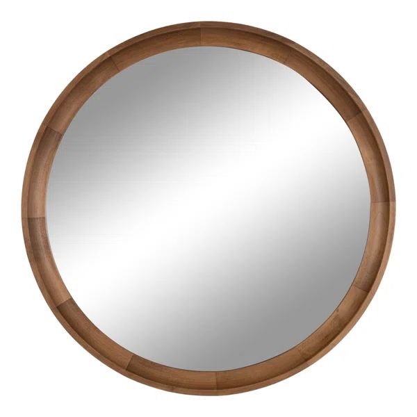 Zoie Round Wood Wall Mirror | Wayfair North America