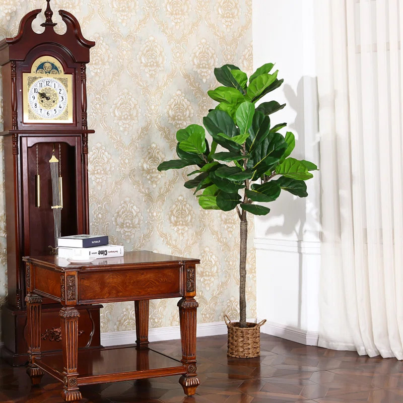 Adcock Artificial Fiddle Leaf Fig Tree In Basket | Wayfair Professional