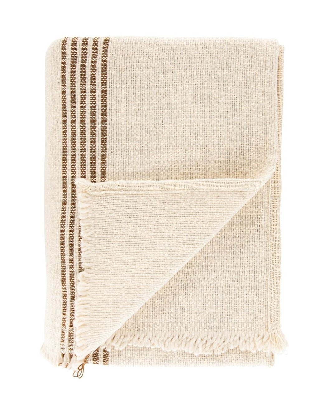 Helena Soft Fringe Camel & Cream Blanket | McGee & Co.