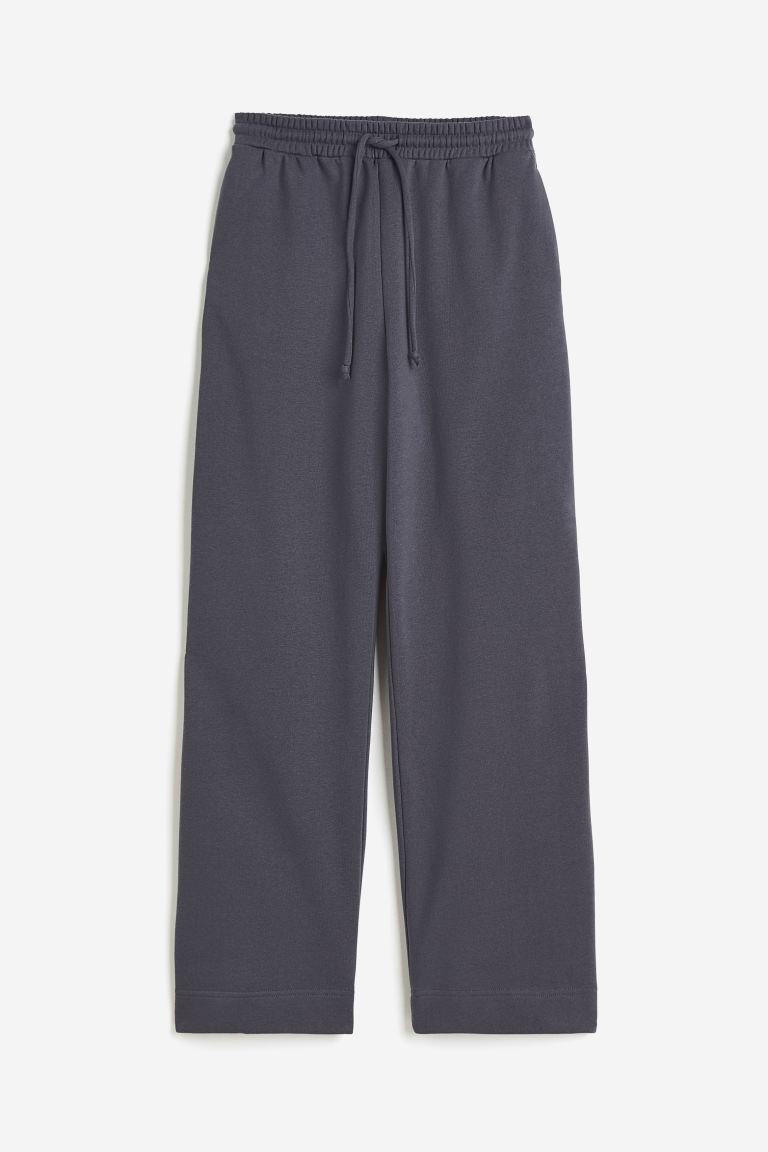Wide sweatpants - Dark grey - Ladies | H&M GB | H&M (UK, MY, IN, SG, PH, TW, HK)