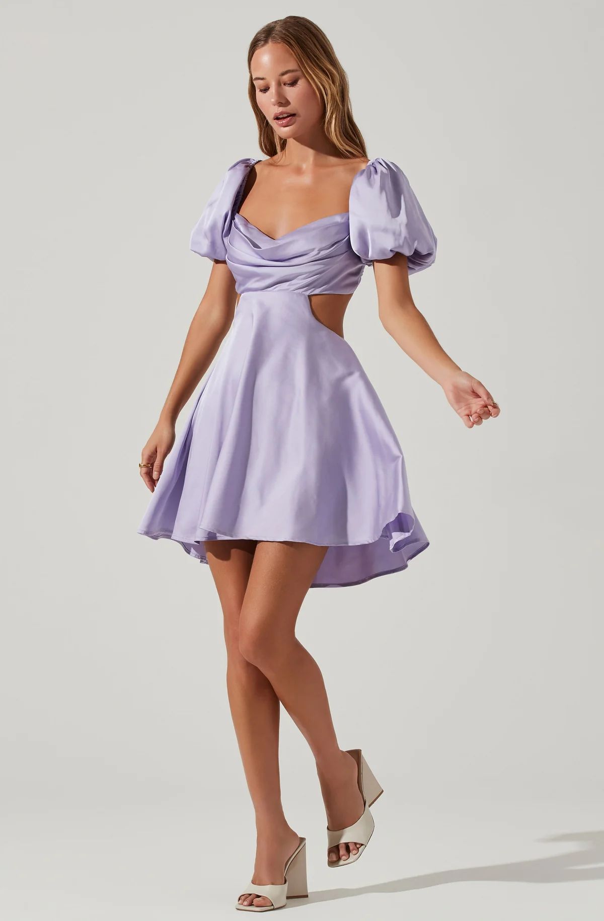 Clarita Cutout Puff Sleeve Mini Dress | ASTR The Label (US)