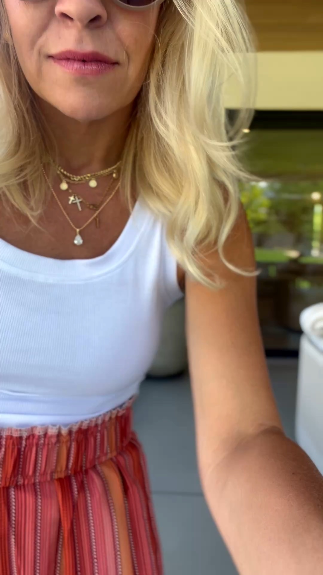Another color in these striped pants I love!